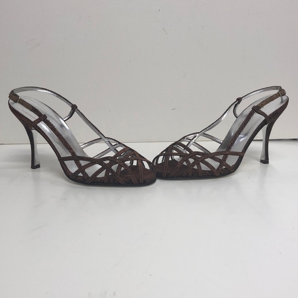 Dolce & Gabbana Made in Italy Bronze StrappySandal - Picture 2 of 4